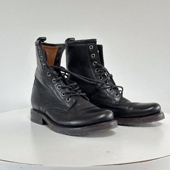 Frye Veronica Flex Leather Combat Boots Women's 6 - Picture 1 of 5